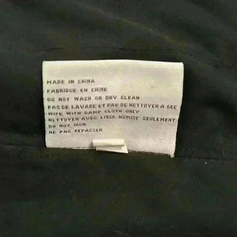 Columbia Distressed Vintage Vegan Faux Leather Lined BikerJacket Coat Mens XL - Picture 12 of 15